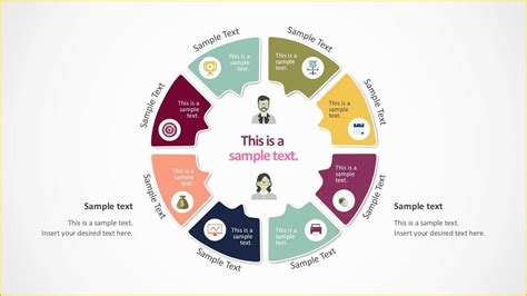 Free Circular organizational Chart Template Of Flat 8 Step Circular ...