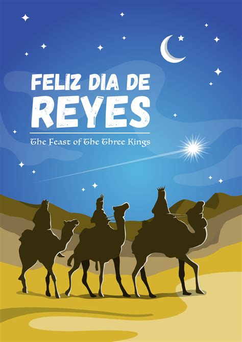 Feliz Dia de Reyes, Happy Kings Day 5026597 Vector Art at Vecteezy