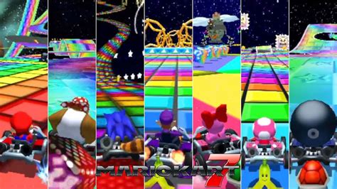 Mario Kart 7 CTGP-7 // All 7 Rainbow Road Courses [150cc] - YouTube