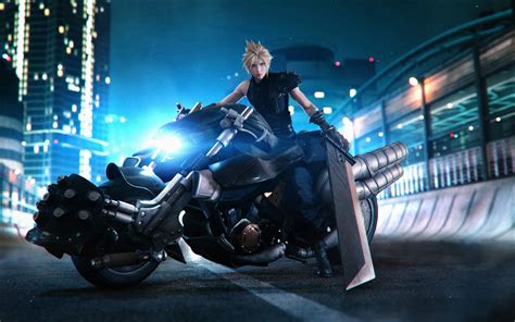 Cloud Strife, Motorcycle, Final Fantasy 7 Remake, 4K, #28 Wallpaper PC Desktop