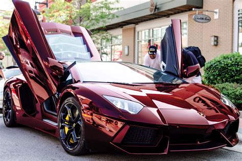 Lamborghini Aventador Gets Chrome Red Wrap - autoevolution