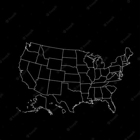 Premium Vector | Premium usa map outline