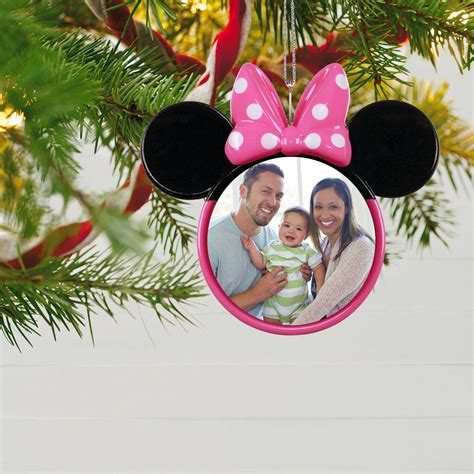 Disney Minnie Mouse Ears Silhouette Personalized Photo Ornament ...