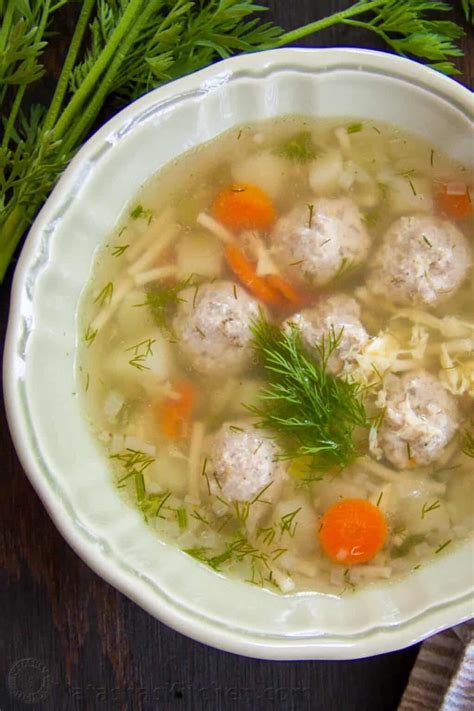 Mom's Meatball Soup Recipe - Natasha's Kitchen