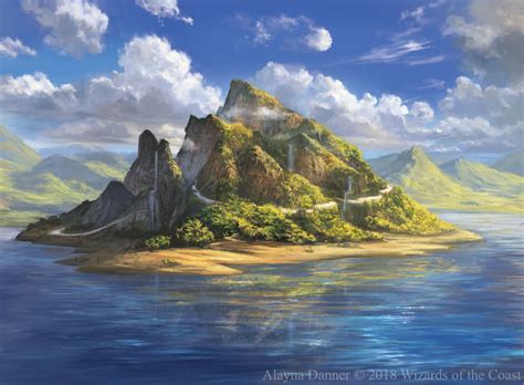 https://www.magic-ville.com/fr/carte_art?ref=pmo437 | Île fantastique, Paysage fantastique, Art ...