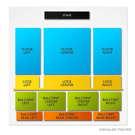 Chevalier Theater Seating Chart | Vivid Seats