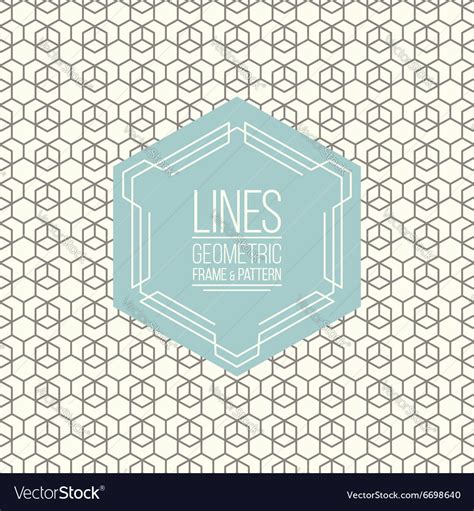 Set of line pattern and linear frame Royalty Free Vector