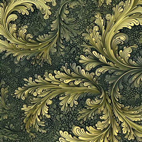 Premium AI Image | A wallpaper with a gold leaf pattern