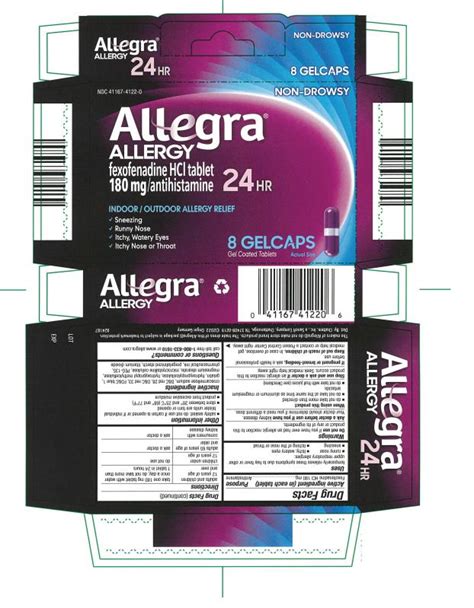 CAPSULE PURPLE ag ag Images - Allegra Allergy - fexofenadine hydrochloride - NDC 41167-4122-9