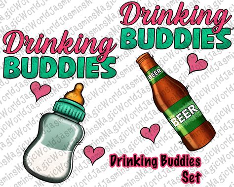 Drinking Buddies Png Set Sublimation Design Dad and Baby Png - Etsy