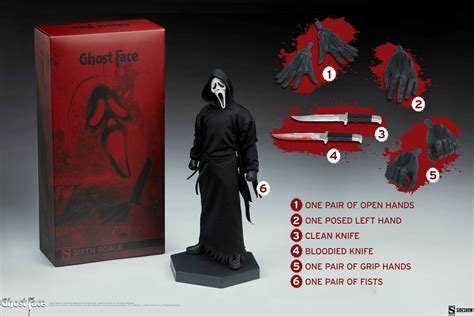 Sideshow 100447 1/6 Scale Scream Ghost Face Collectible 12" Action ...