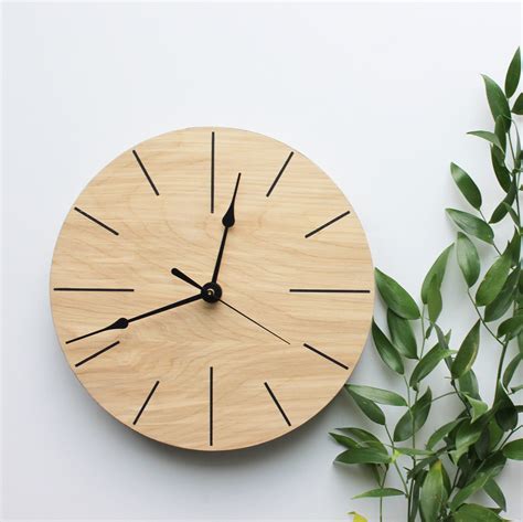 Modern Wooden Clock Minimalist Wall clock Unique Wall | Etsy