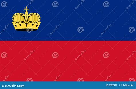 Lichtenstein Flag. Illustration Vector of Lichtenstein Flag. Official ...