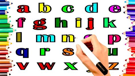 ️🎨TEACH CHILDREN HOW TO DRAW ALPHABET ABCD COLORING BOOK PAGES | KIDS L... | Teaching kids ...