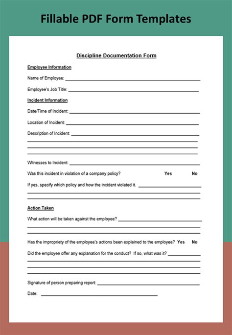 Free Fillable PDF Form Templates