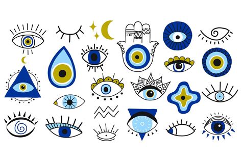 Evil eye symbols. Hand drawn eyes talismans, fatima hand | Evil eye art, Evil eye tattoo, Greek ...