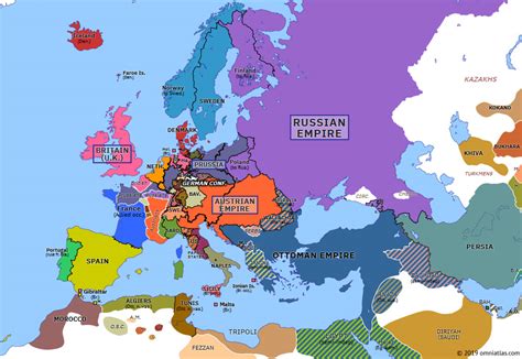 Political Map Of Europe 1815
