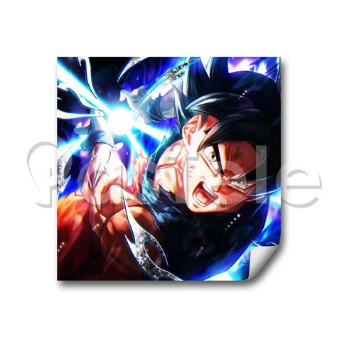 DBZ Goku Ultra Instinct Custom Stickers White Transparent Vinyl Decals ...