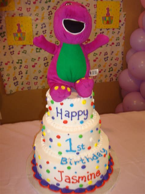 Barney 1st Birthday Cake