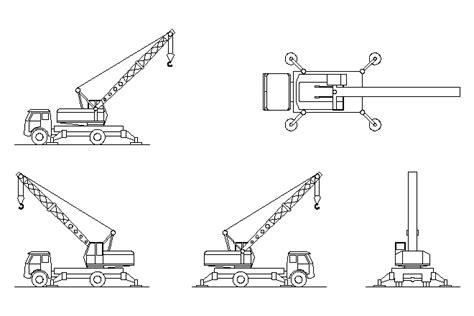 Crane Car Drawing - Liebherr LTM 1450-8.1 Mobile Crane vector drawing ...