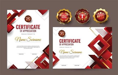 Certificate Template Red Vector Art, Icons, and Graphics for Free Download