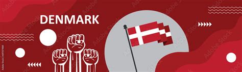 Denmark national day banner design. Danish flag Color background, Happy holiday. Independence ...