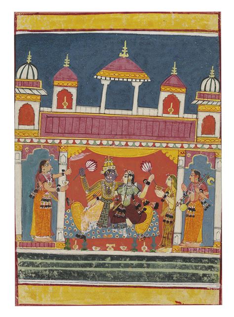 A PAINTING FROM A RAGAMALA: MALKOS RAGA , INDIA, RAJASTHAN, MALWA ...