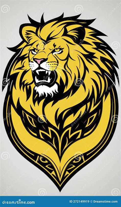 Lion Head. Vector Illustration. Lion Head Vector Illustration on Background Stock Image - Image ...