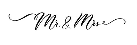 Premium Vector | MR and MRS black vector brush calligraphy banner