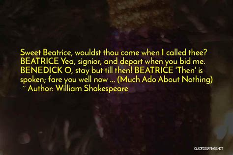 Top 11 Quotes & Sayings About Beatrice And Benedick