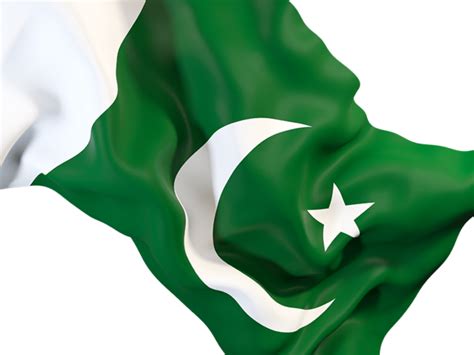 Waving flag closeup. Illustration of flag of Pakistan