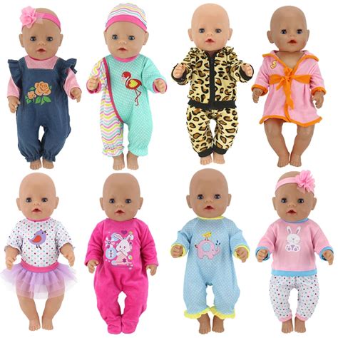 doll outfit set for 18 inch baby dolls clothes for 18" 43cm bebe new ...