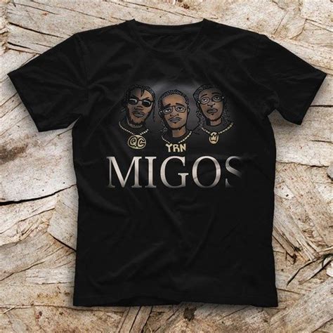 Migos Black Unisex T-Shirt - Tees | Siyah