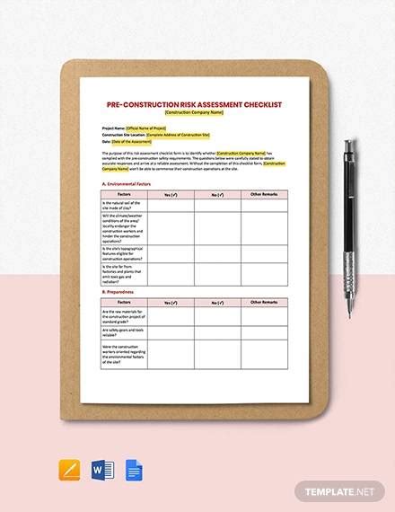 FREE 10+ Sample Construction Risk Assessment Templates in PDF