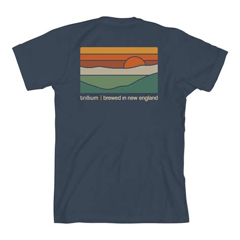 Sunset Logo T-Shirt Indigo – Trillium Brewing Company