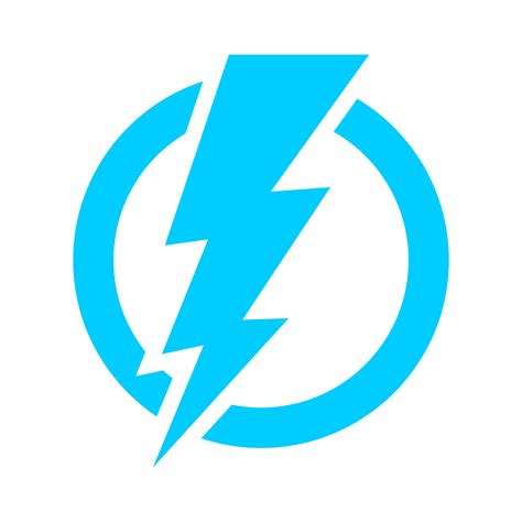 Free Blue Energy thunder lightning bolt symbol or electricity power electric sign symbol PNG ...