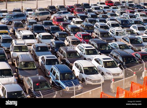 Parking Lot Tampa Cruise Port Florida passengers cars Stock Photo - Alamy