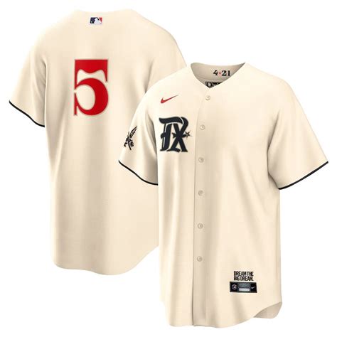 Texas Rangers #5 Corey Seager Men's Nike Cream 2023 City Connect ...