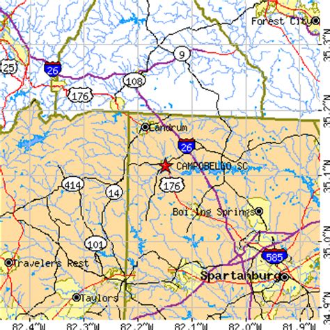 Campobello, South Carolina (SC) ~ population data, races, housing & economy