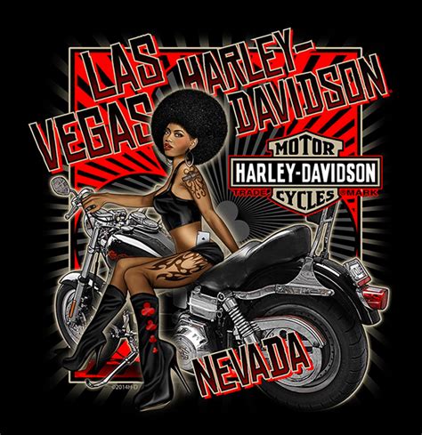 Harley-Davidson pinup art on Behance