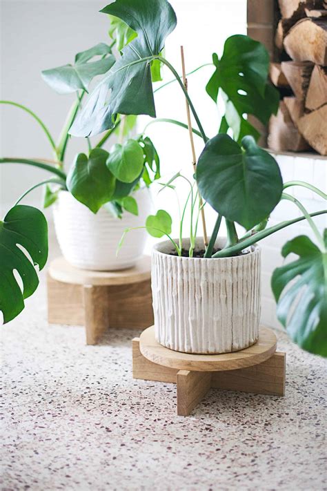 4 DIY (Crazy Easy) Modern Plant Stands – leafveins