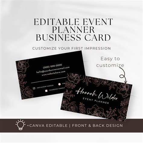 Event Planner Business Cards Templates