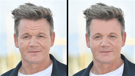 Gordon Ramsay with and without his wrinkles. : r/ShittyPhotoshop