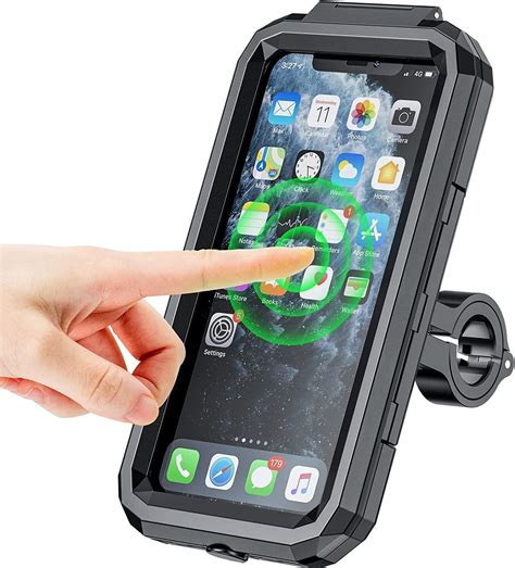 Kewig Bike Phone Mount Waterproof, Motorcycle Phone Mount with Aluminum Alloy Handlebar Mount ...