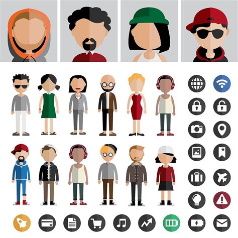 Illustration of diverse people | Free Vector - rawpixel