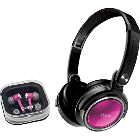 Coby CV215 Jammerz On-Ear and In-Ear Headphone Set (Pink)