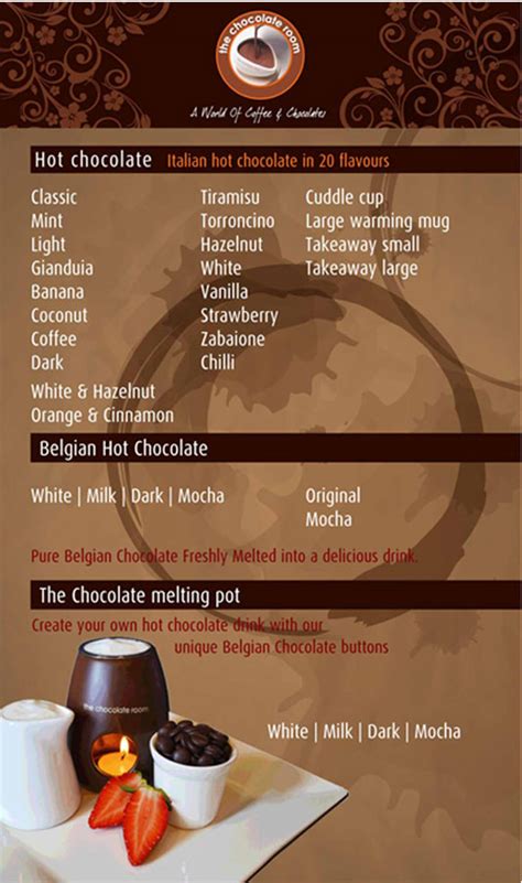 The Chocolate Room Menu Australia