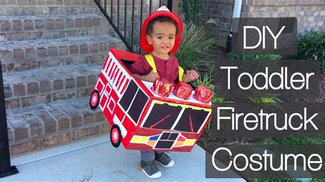 DIY: Toddler Halloween Firetruck Costume | Sweet Moments of Mine - YouTube