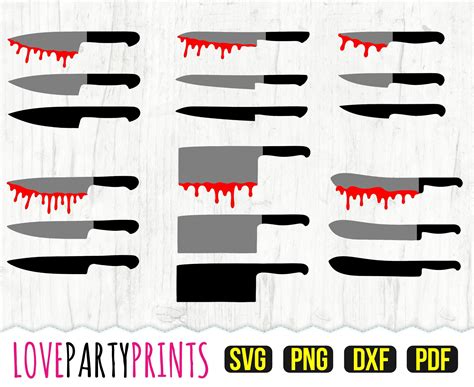 Bloody Knives SVG PNG DXF Pdf Bloody Knife Svg Knife Svg | Etsy