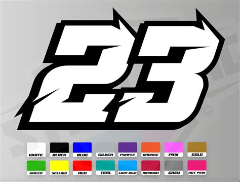 3 X Custom Racing Numbers Vinyl Stickers Decals Race - Etsy UK